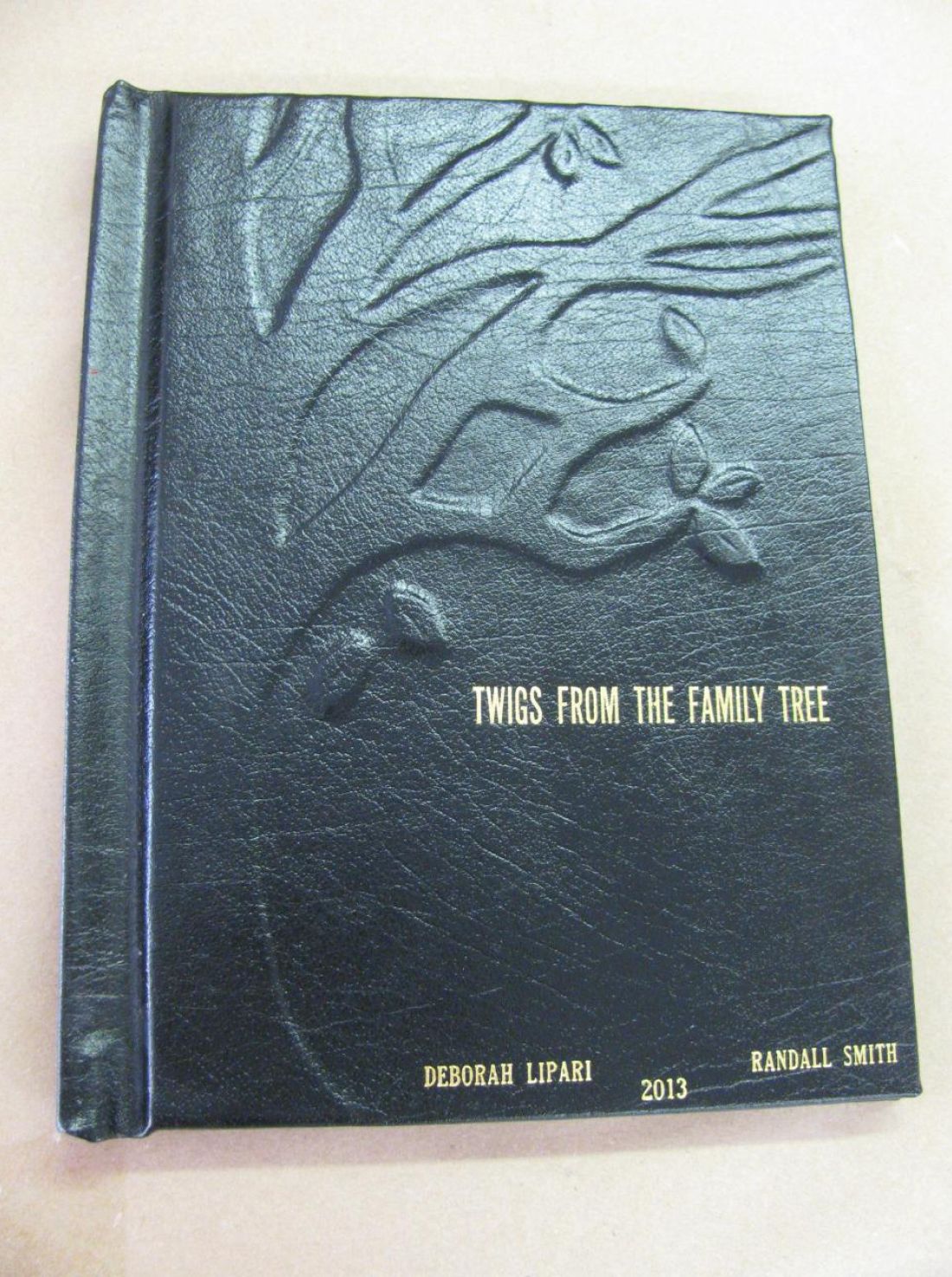 Custom leather cover bound by Bel-Wil Bookbinders