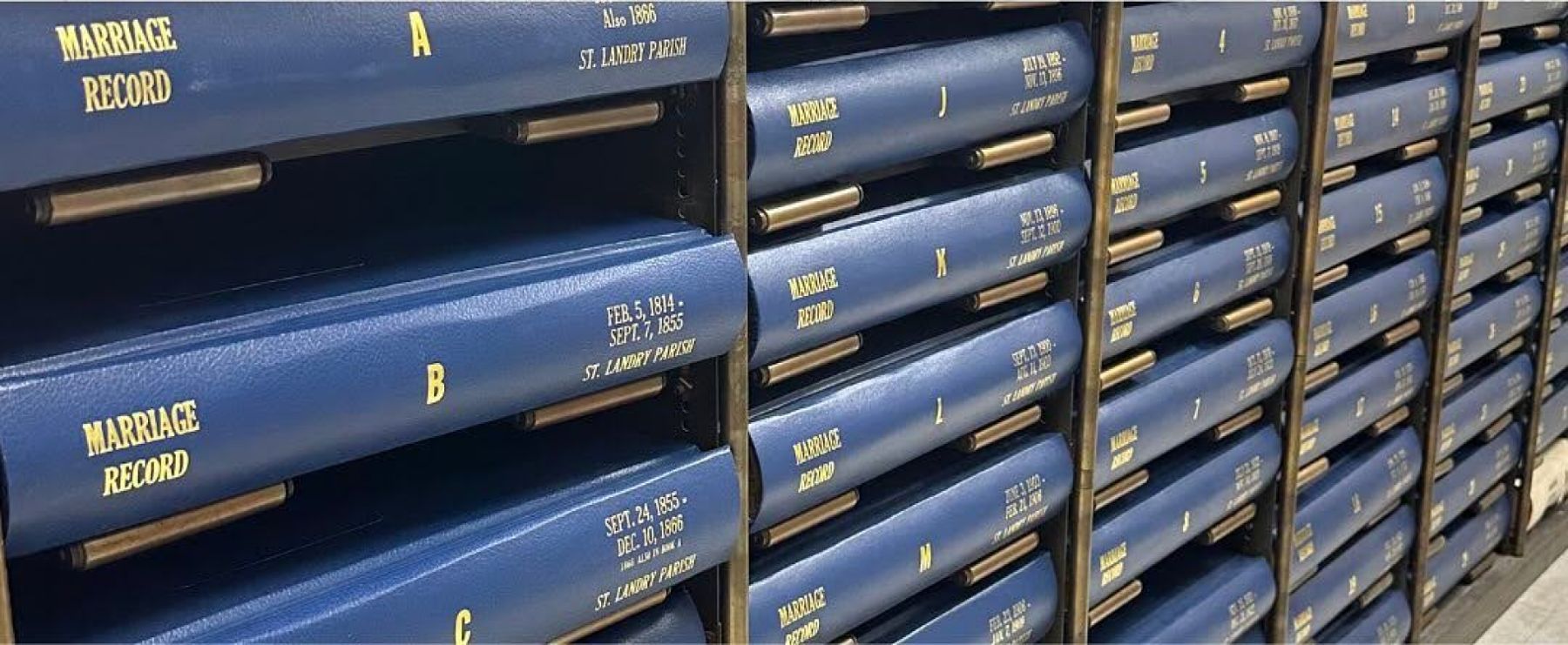 Marriage records after restoration and rebinding, St. Landry Parish